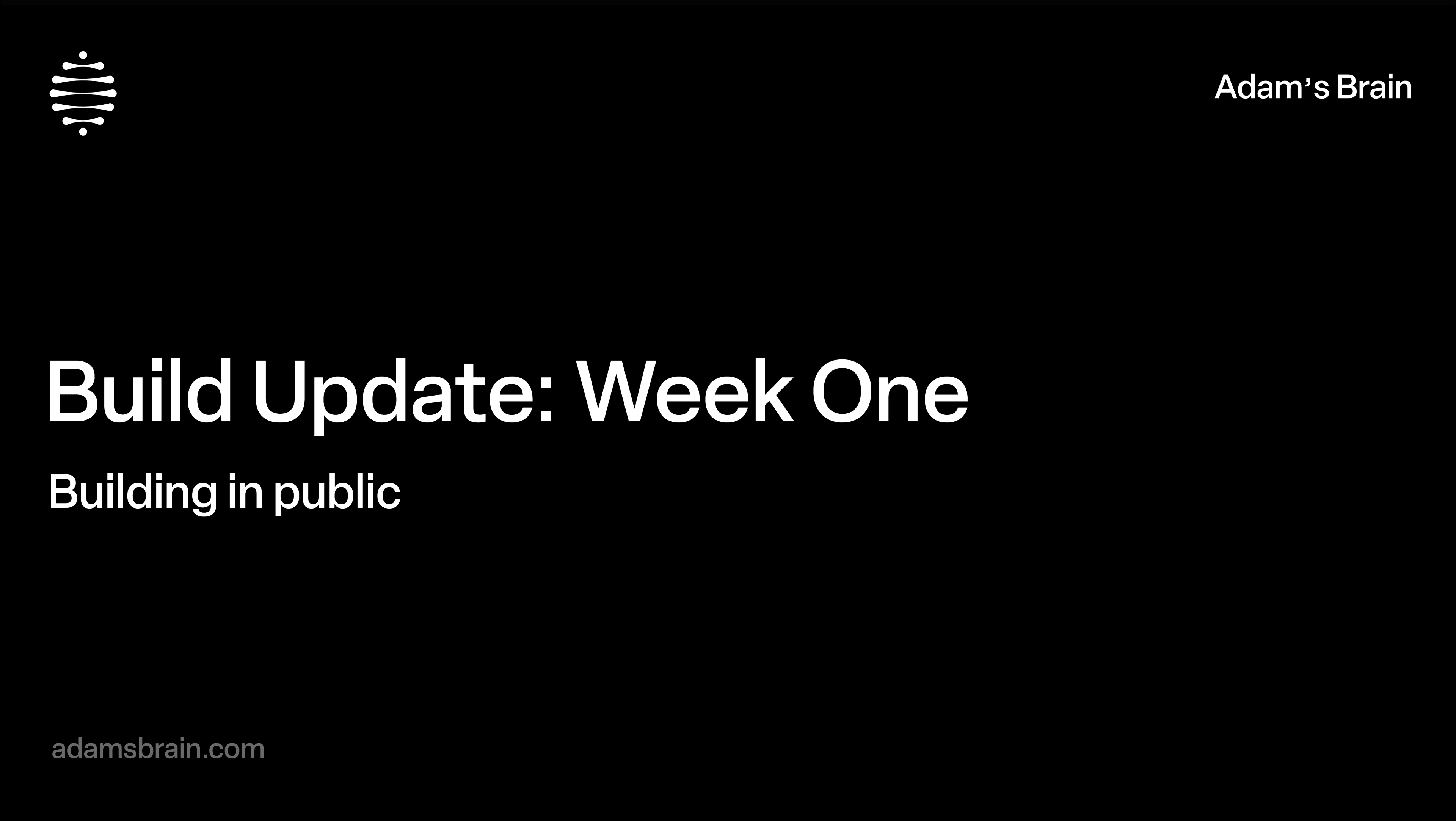 Build Updates: First Update